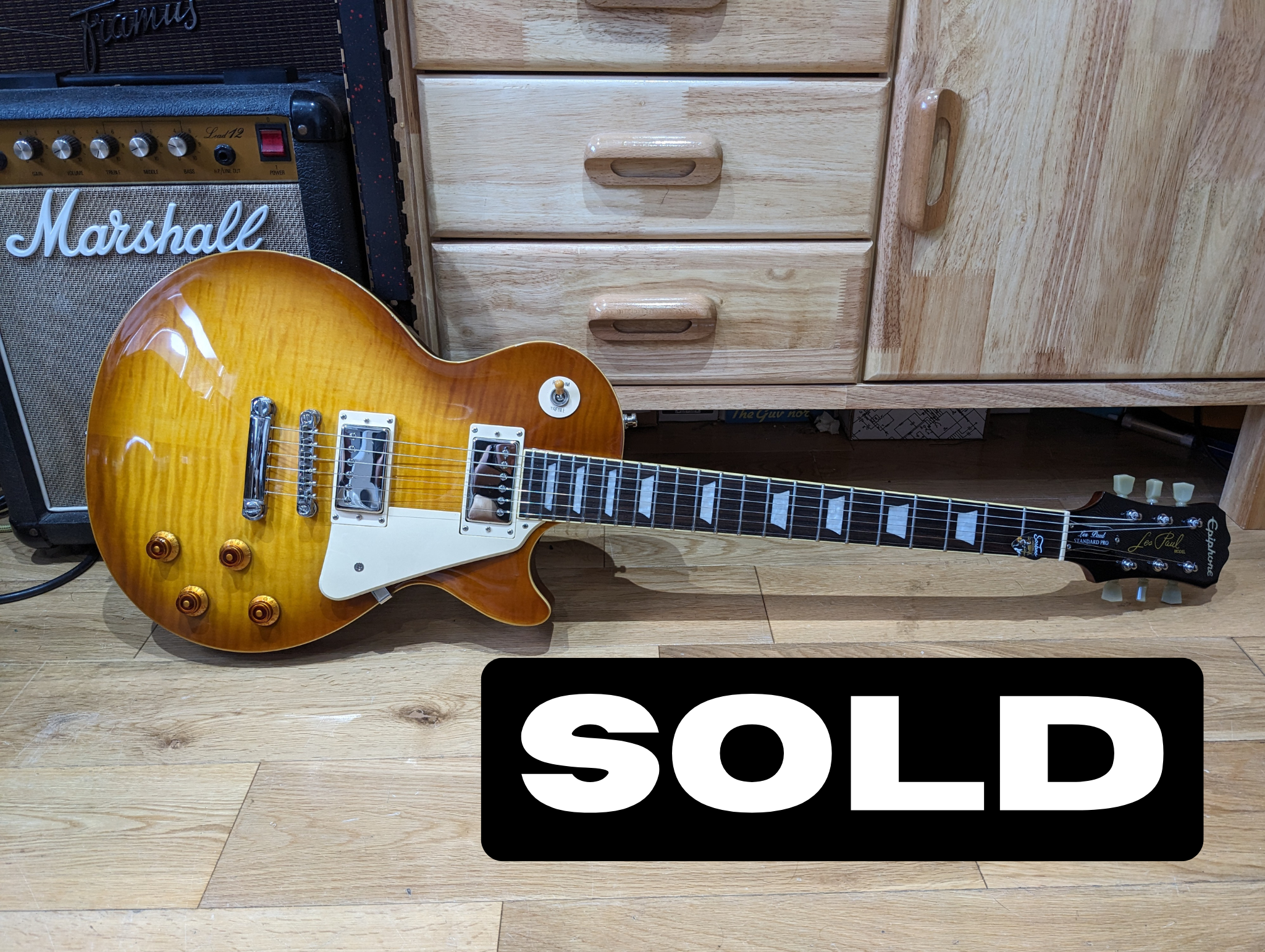 Epiphone Les Paul Standard Pro (2014) 50’s Wiring + Other Upgrades – SOLD
